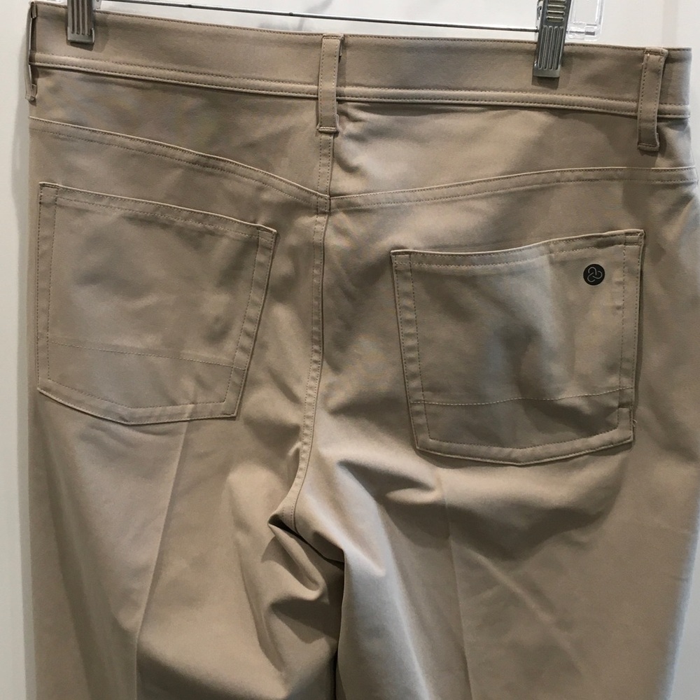 Men's Zella 33 Tan Beige Pants Stretch Classic Dress Casual Pants Slacks Jeans